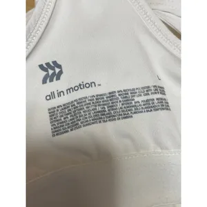 All In Motion White Sleeveless Racerback Scoop Neck Tennis Athletic Dress Size L thumbnail 4