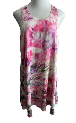 Cynthia Rowley 100% Silk Multicolors Abstract Dress 8 thumbnail 2