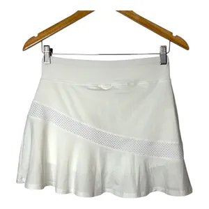 Camel Crown Skort Athletic Skirt‎ Womens Small White Mesh Panel Ruffle Hem NWT thumbnail 5