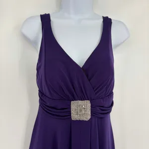 Enfocus Studio Y2K Babydoll Dress Sz 10 Rhinestone Buckle Cocktail McBling Glam thumbnail 3