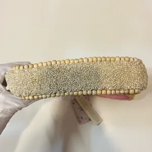 Handcrafted in India Viral Wooden Beaded Colorful Pink Pastel Shoulder Bag Purse thumbnail 10