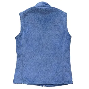 Vintage Patagonia Women’s XS Polartec Fleece Sherpa Vest Light Blue zip up thumbnail 4