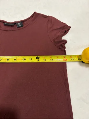 Tahari Brown Modal Blend Cap Sleeve Scoop Neck T Shirt - Size XS thumbnail 4