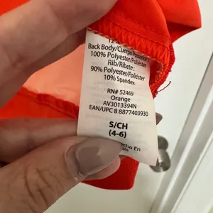 Avia | Woman's Sleeveless Orange Red Colorblock Hooded Windbreaker Top,‎ Size S thumbnail 6
