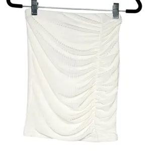 NWT Naked Wardrobe Stretchy The Tube Crop Top Women's Cream Size Small thumbnail 2