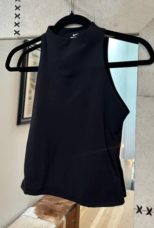 Nike Skims Black Mock Neck Racer Tank Top thumbnail 1