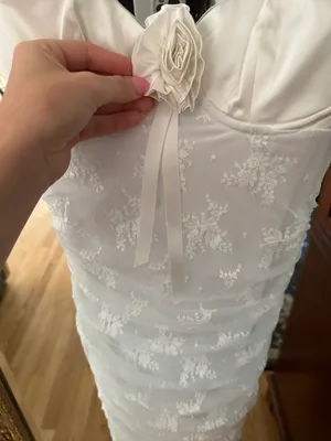 Majorelle White Lace Gown Xxs thumbnail 6