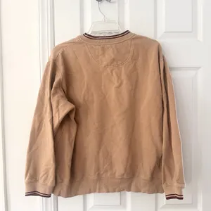 Disney Vintage 90s Beige Maroon High V Neck Sweatshirt Embroidered Mickey XL thumbnail 9