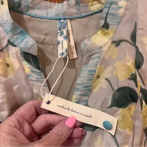 Anthropologie Maeve Dutch Yellow Floral Print Sleeveless Shift Dress‎ Size 0 thumbnail 8