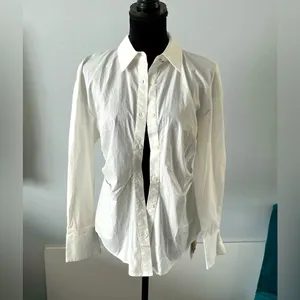 Stylish flattering blouse💖 White Size M thumbnail 2