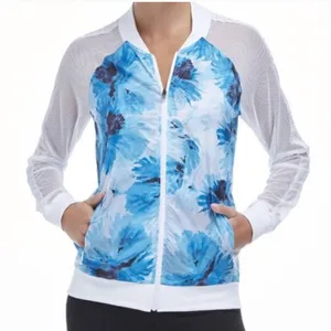 Fabletics Sporty‎ Windbreaker Jacket, Blue and White Size L thumbnail 1