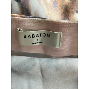 Aritzia Babaton Multicolor Abstract Striped High Waisted Midi Slip Skirt Size 2 thumbnail 5
