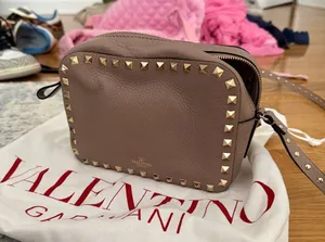 Valentino Rockstud Grainy Leather Camera Bag thumbnail 1