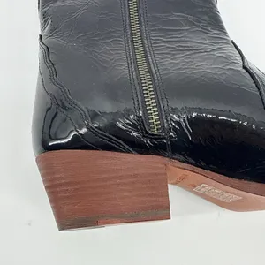 NEW IN‎ BOX Free People New Frontier Western Boot Black Patent Leather Size 40 thumbnail 10