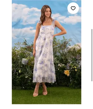 Boutique Maxi Blue White Dress thumbnail 2