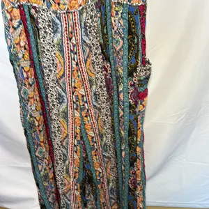Anthropologie Calais floral boho jumper romper wide legs relaxed fit pockets XL thumbnail 9