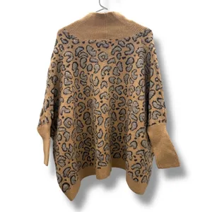 Anthropologie Akemi‎ + Kin Leopard Cardigan One Size Brown Knit Open Front Cozy thumbnail 2