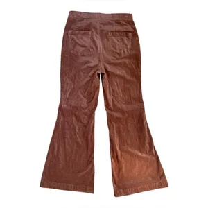 Pilcro Velvet Pull-On Mid-Rise Retro Flare Pants in Brown Size 31 Boho Fall thumbnail 4