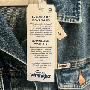 Wrangler Zip off sleeves Denim Jacket.  NWT thumbnail 3
