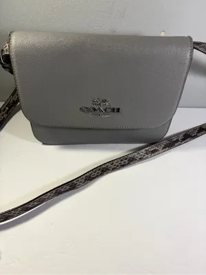Coach Gray Leather Crossbody Bag - Silver Logo thumbnail 9