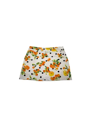 Zac & Rachel 22W Citrus Fruit Floral Polka Dot Pull On Skort Golf Resort Plus thumbnail 2