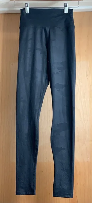 Montiel High-Waist Womens Black Camo Performance Pants Size-X-Small 0-2 Edgy Gym thumbnail 1