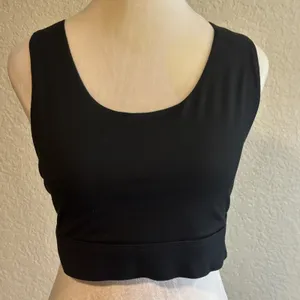Fabletics Black Cross Back Large Sports Bra Tank Top Athletic Workout‎ Yoga thumbnail 4