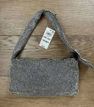 INC Soft Shoulder Black & White Studded Shoulder Bag thumbnail 1