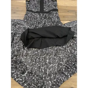 White House Black Market Chiffon Maxi Dress Size 4 Black White thumbnail 8