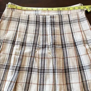 HESPERUS Schoolgirl Academia Plaid Pleated Cotton Flannel Mini Skirt Size Large thumbnail 7