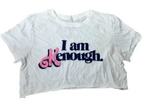 BARBIE THE MOVIE "I Am Kenough" Cropped T Shirt Size Small thumbnail 1