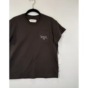 NWT Honor The Gift Women Shirt Brown Crewneck Graphic Short Sleeve Pocket Tee XS thumbnail 5