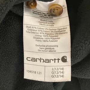 Carhartt Womens Black White Plaid Fleece Lined Shacket Jacket Barn Coat size L thumbnail 6