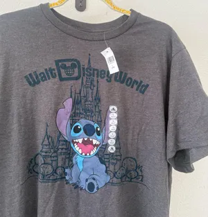 NWT Disney Parks Disney World Stitch Castle Graphic Tee Size Medium thumbnail 3