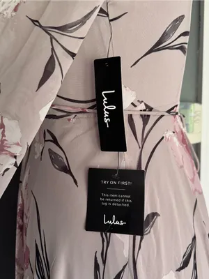 NWT Lulus Loving You Dusty Purple Floral Print Long Sleeve Wrap Maxi Dress Small thumbnail 5