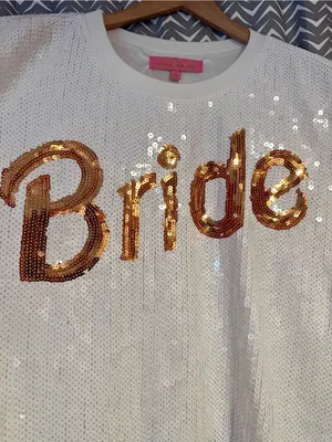 NWT Simply Southern | SEQUIN BRIDE TOP, Small thumbnail 4