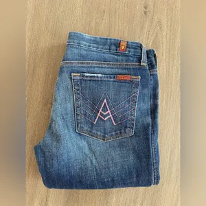 7 For All Mankind - Pink A-Pocket Lowrise Bootcut Size 31 thumbnail 5