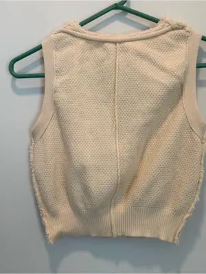 Free People Denson Cropped Sweater Vest size M thumbnail 6