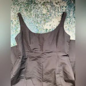 Vintage Y2K J. Crew brown silk holiday sleeveless dress, size 12 thumbnail 10