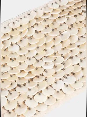 ASOS Luxe Ivory Morher of Pearl sea Shell Sequin Zipper Clutch bag thumbnail 3