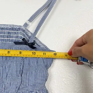 Wild Fable Gingham Mini Dress XXS Blue White Cottagecore Coquette Bubble Hem thumbnail 8