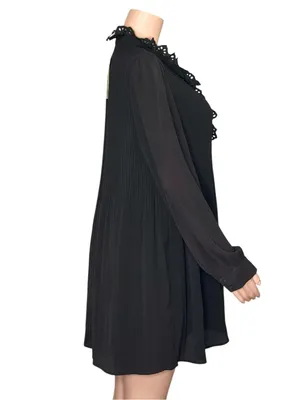 SÉZANE Camelia Long Sleeve Mini Dress, Black, FR42/US10 thumbnail 8