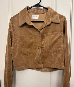 Cropped Corduroy Shacket   thumbnail 3