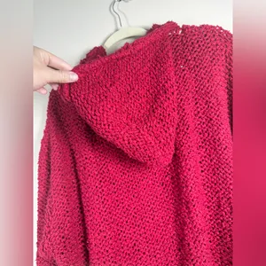 Anthropologie Pilcro Sailcloth Hooded Cropped Sweater Sz XL Loose Knit thumbnail 12