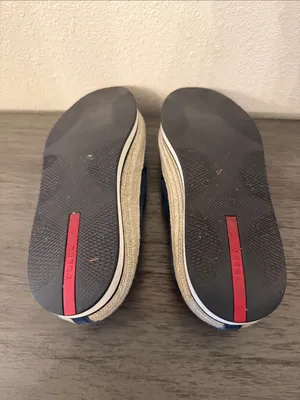 PRADA Navy Blue Suede Espadrille Platform Slip on Sneakers IT‎ 37 US 7 thumbnail 8