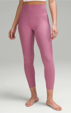 Lululemon Align Ribbed High-Rise Pant 25"‎ Velvet Dust Womens Size 10 thumbnail 1