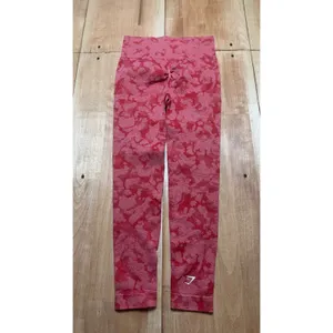 Gymshark Adapt Camo Seamless Leggings‎ Womens Medium Red High Waisted thumbnail 4