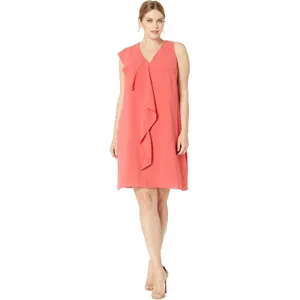 Adrianna Papell Dress Women 0‎ Pink Sleeveless Ruffle Front Party Cocktail Mini thumbnail 2