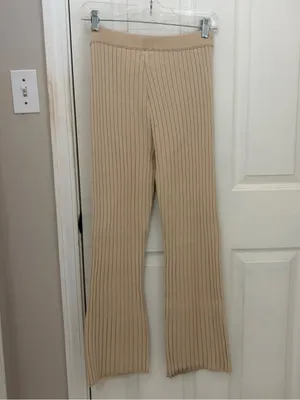 Aerie Ribbed Pant and Cropped Zip Up Sweater Set thumbnail 6