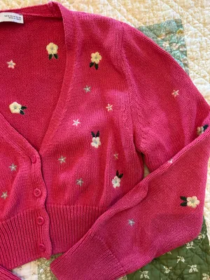 Zara Embroidered Floral Cardigan thumbnail 2